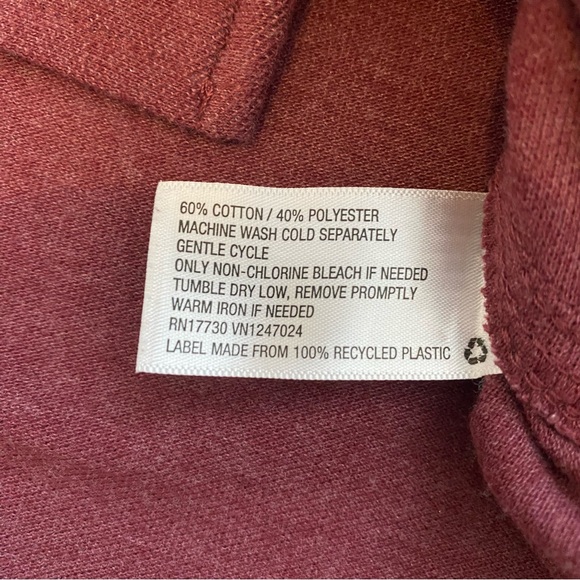 Men’s Goodfellow & Co Maroon long Sleeve Casual Button Up Shirt Size Large - Picture 2 of 4